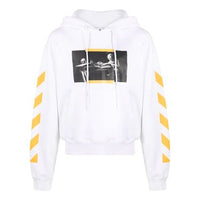 Men's Off-White FW21 Caravaggio Painting Printing Pullover Loose Fit White OMBB037F21FLE0110184