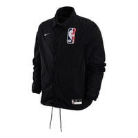 Nike NBA Logo Back Letters Zipped Jacket 'NBA Black' DR2331-010