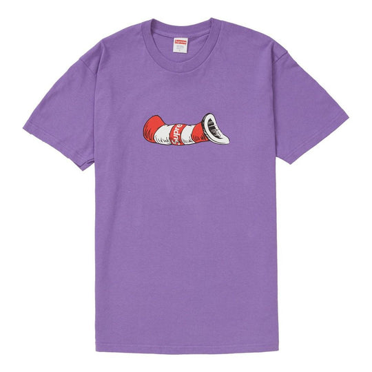 Supreme FW18 Cat in the Hat Tee Purple Short Sleeve Unisex SUP-FW18-1196