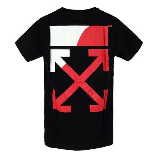 Off-White Back Arrow Printing Short Sleeve Black OMAA027S191850061020