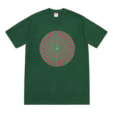 Supreme SS18 Spitfire Classic Swirl Dark Green Tee SUP-SS18-453