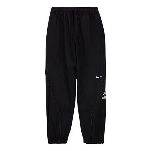 Men's Nike x ACRONYM Crossover Logo Printing Sports Pants/Trousers/Joggers Asia Edition Black CZ4672-010