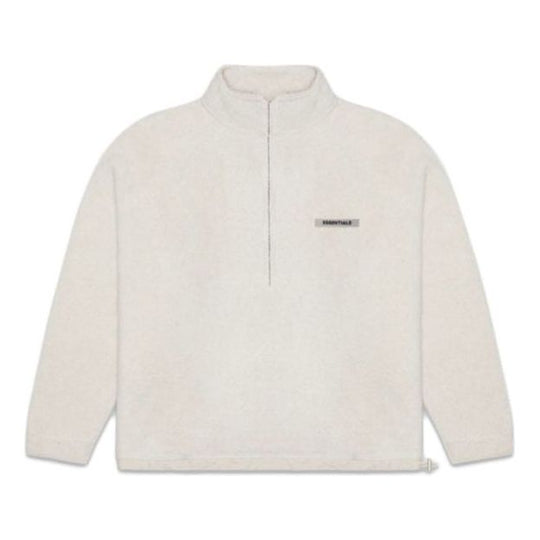 Fear of God Essentials SS20 Polar Fleece Half-Zip Sweater Oatmeal FOG-SS20-278