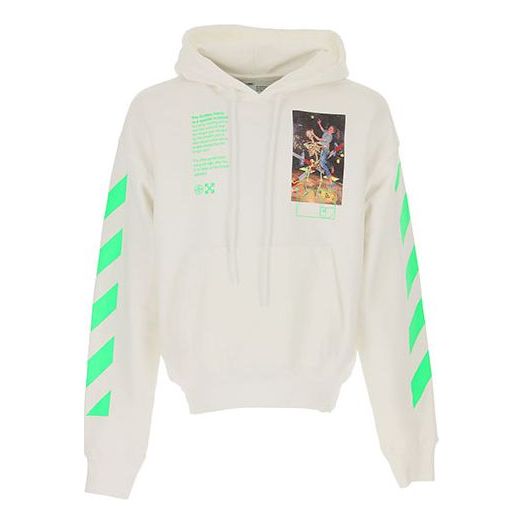 Men's Off-White SS21 Logo Pattern Printing Cotton Pullover Loose Fit White 0MBB037R20E300140188