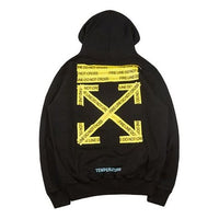 Off-White Fire Tape Sweatshirt 'Black' OMBB029S180030241060