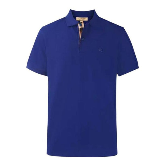 Men's Burberry Short Sleeve Polo Shirt Purple Blue 80271121