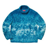 Supreme SS19 Wolf Fleece Jacket Blue Totem polar fleece Unisex SUP-SS19-450