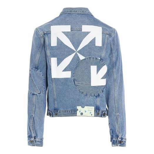 Off-White Arrow Twist Denim Jacket 'Cobalt Blue/White' OMYE067R21DEN0024701