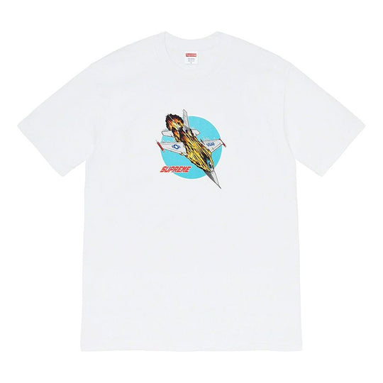 Supreme FW20 Week 1 Jet Tee Jet Plane Printing Round Neck Short Sleeve Unisex 'Black White Red' SUP-FW20-012