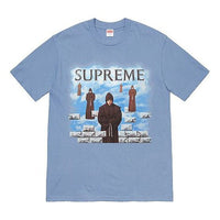 Supreme FW19 Week 1 Levitation Tee Printing Short Sleeve Unisex Blue Gray SUP-FW19-071