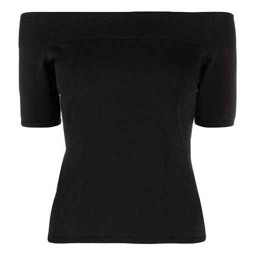 Alexander McQueen FW21 Off-the-shoulder Black 669510-Q1AV4-1000