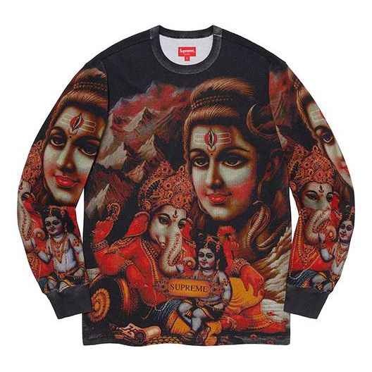 Supreme FW19 Week 13 Ganesh LS Thermal Black Tee SUP-FW19-10691