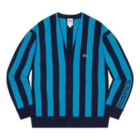 Supreme X Lacoste Stripe Cardigan FW19 Jacket 'Blue' SUP-FW19-566