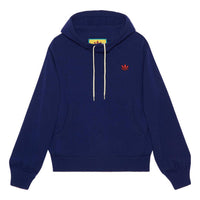 Men's Gucci x adidas Crossover SS22 Solid Color Logo Embroidered Loose Casual Long Sleeves Blue 700446-XKCH8-4330