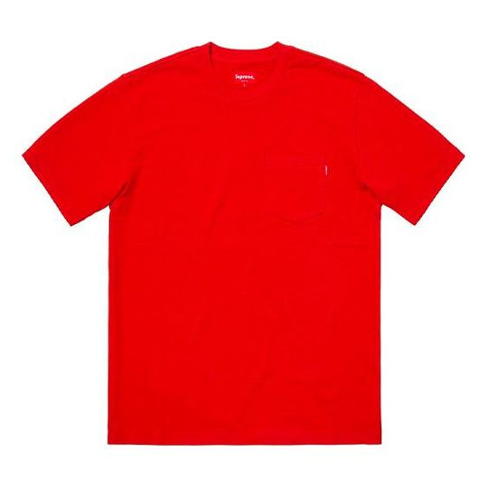 Supreme FW18 S/S Pocket Tee Red Short Sleeve Unisex SUP-FW18-077