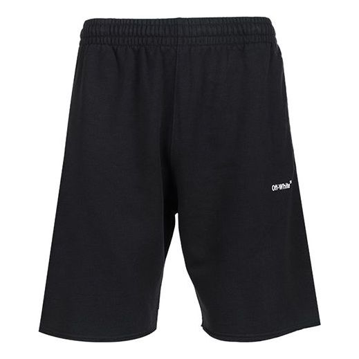 Men's Off-White SS22 Logo Printing Sports Shorts Version Black OMCI006C99FLE0011001