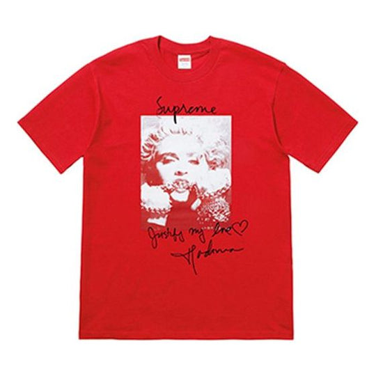 Supreme FW18 Madonna Tee Red Printing Short Sleeve Unisex SUP-FW18-003