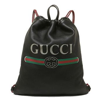 Gucci Print Drawstring Backpack Black 516639-0GCBT-8163