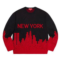 Supreme SS20 Week 1 New York Sweater City Pullover Knit Unisex Black Red SUP-SS20-050