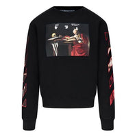 Off-White Caravaggio Slim Crewneck 'Black/Red' OMBA025R21FLE0051025