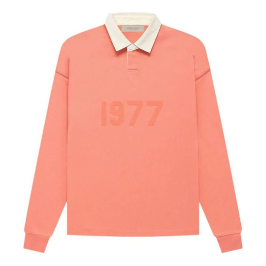 Fear of God Essentials FW22 1977 Henley Rugby Polo 'Coral' FOG-FW22-076