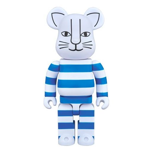 BE@RBRICK MIKEY Blue White Stripe 400% MIKEY-BLUE