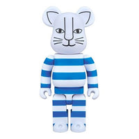 BE@RBRICK MIKEY Blue White Stripe 400% MIKEY-BLUE