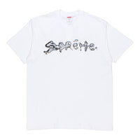 Supreme FW18 Liquid Tee White Silver logo Short Sleeve Unisex SUP-FW18-009