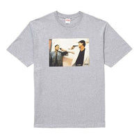 Supreme FW18 The Killer Trust Tee Bloody Twins Chow Yun Fat Printing Short Sleeve Unisex Gray SUP-FW18-668