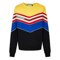 Gucci MENS Cotton Multicolor Striped Pullover Long Sleeve Black 560495-XJATN-1074