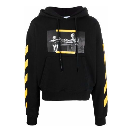 Off-White FW21 Painting Printing Unisex Black OMBB037F21FLE0111084