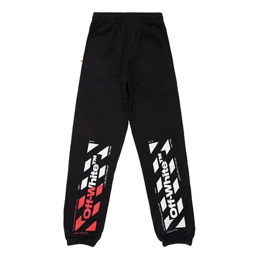 Off-White SS19 Stripe Logo Print Trousers OMCH014S190030061020