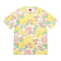 Supreme SS18 Flowers Tee White Pattern Short Sleeve Unisex SS18-0270