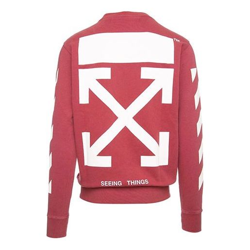 Off-White Diagonal Arrows Sweatshirt In Red. OMBA003F170030282401