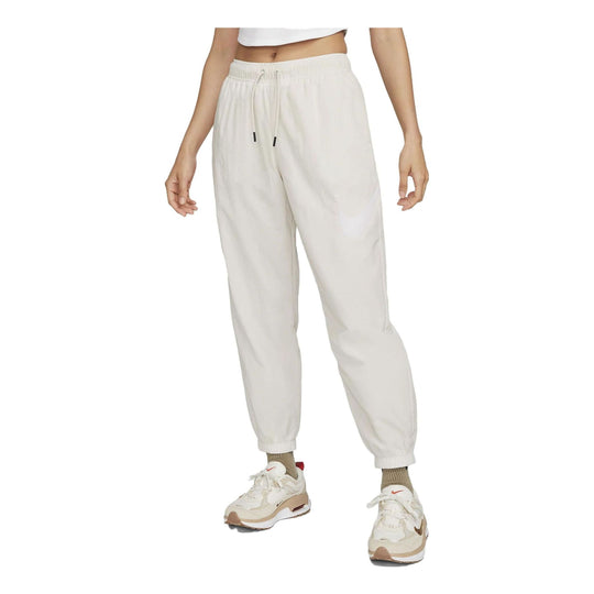 (WMNS) Nike Sportswear Essential Mid-Rise Trousers 'White' DM6184-104