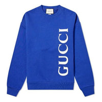 Gucci Large Logo Round Neck Sports Royal blue 599345-XJB1C-4118