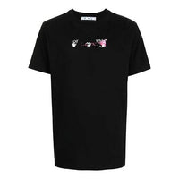 Off-White Arrow Pattern Round Neck Tee 'Black White Pink' OMAA027F21JER0171032