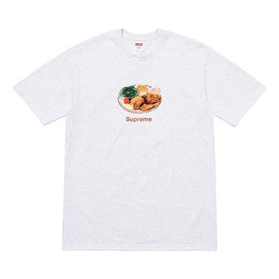 Supreme SS18 Chicken Dinner Tee Ash Grey Printing Short Sleeve Unisex Gray SUP-SS18-0121