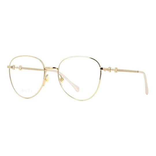 Gucci Horsebit Metallic Round Frame Optical Glasses Frame Gold Color Unisex GG0880O-001