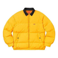 Supreme FW19 Week 12 Leather Collar Puffy Jacket 'Yellow' SUP-FW19-1029