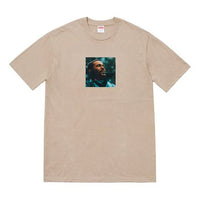 Supreme FW18 Marvin Gaye Tee Clay Character Printing Short Sleeve Unisex Khaki SUP-FW18-1173