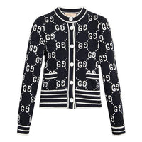 (WMNS) Gucci GG cotton blend cardigan 'Black' 753917-XKCAN-1289