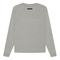 Fear of God Essentials SS21 Long Sleeve Tee Dark Heather Oatmeal FOG-SS21-614