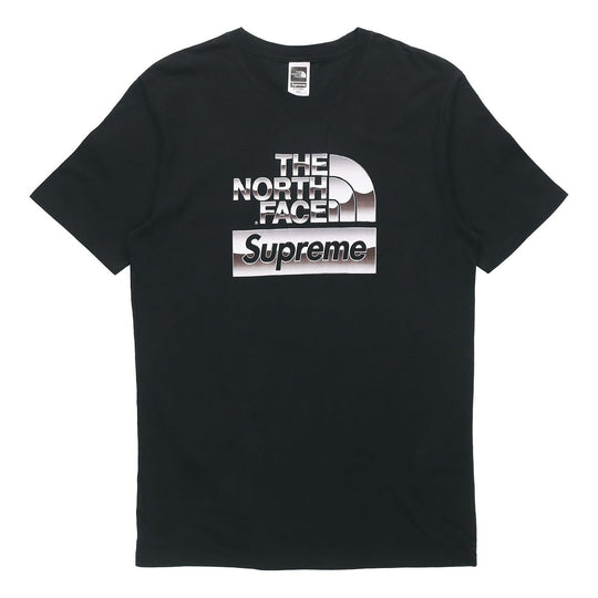 Supreme SS18 x The North Face Metallic Logo TShirt Black Logo Tee SUP-SS18-141