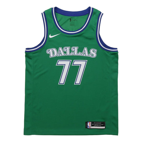 Nike NBA SW20 Dallas Mavericks 77 Luka Doncic Classic Edition Swingman Jersey Green CN1021-320