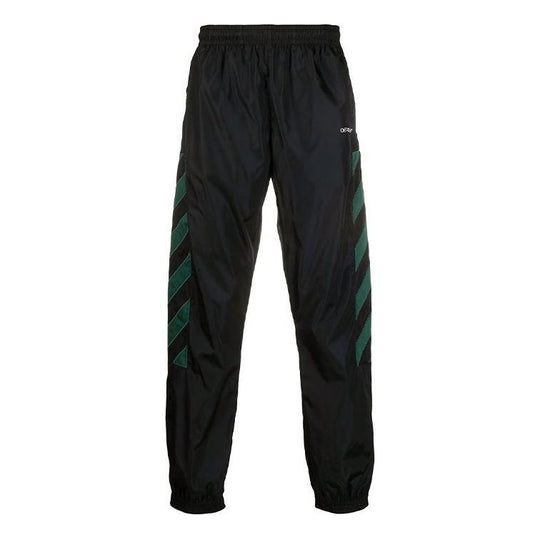 Off-White Diag Nylon Track Pant 'Black//White' OMCA086E20FAB0021001