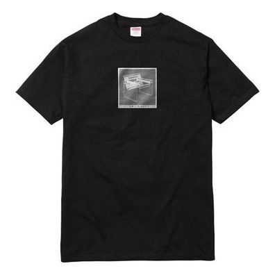 Supreme SS18 Chair Tee Black Printing Short Sleeve Unisex SUP-SS18-0042