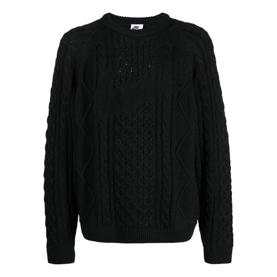 Nike Life Cable-Knit Jumper 'Black' DQ5176-010