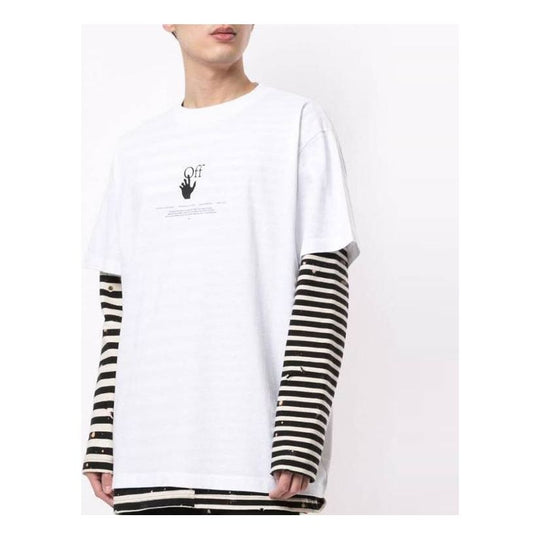 Off-White Unisex SS21 Graffiti Behind Tee White OMAA038R21JER0070141