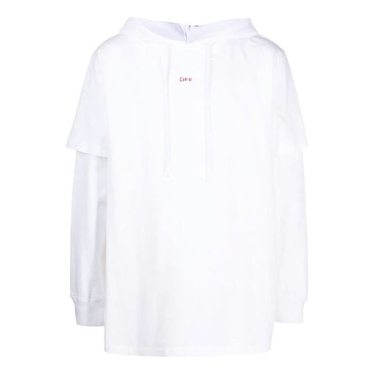 Off-White FW20 Stencil Arrow Print Layered Sleeve OMBB051E20FLE0010125